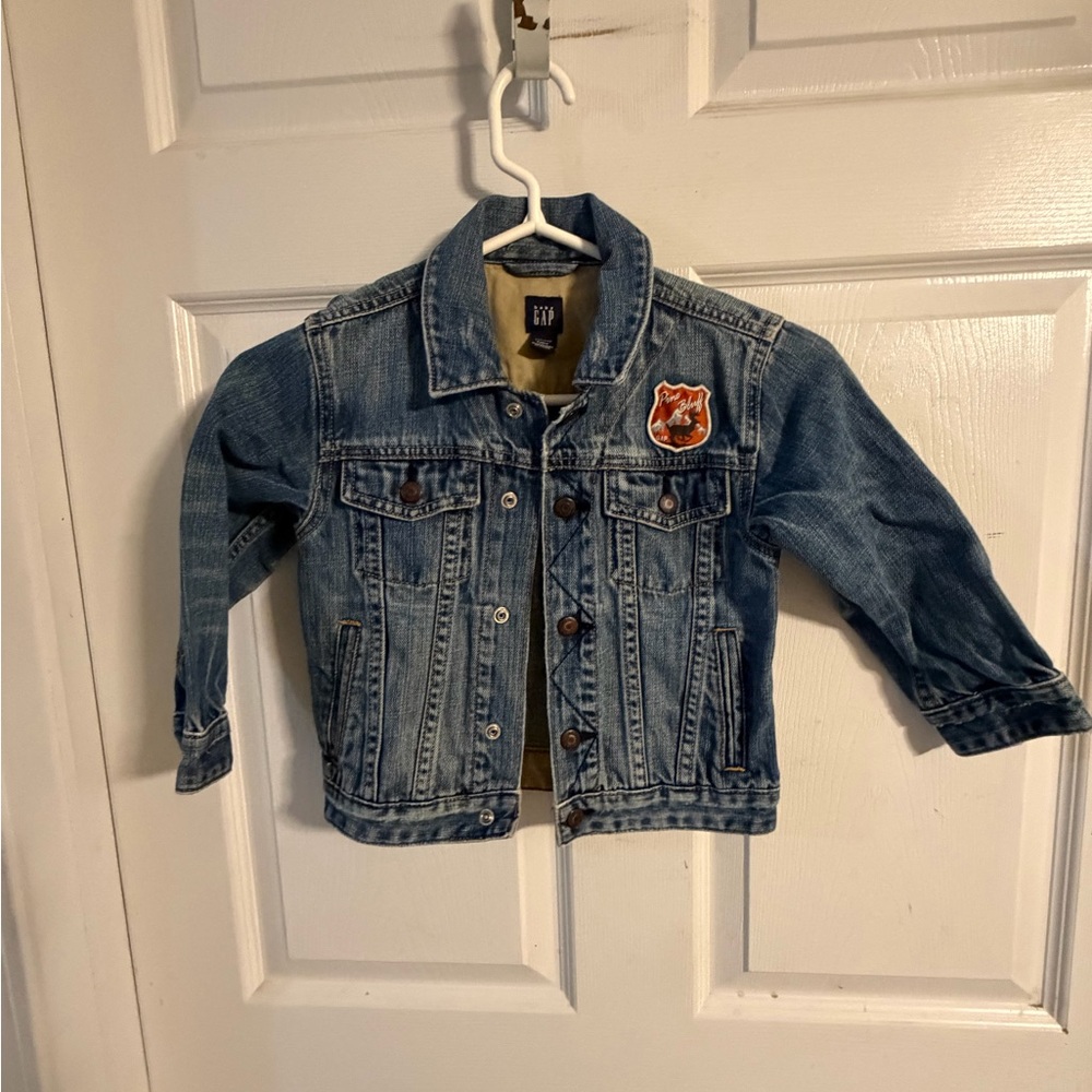 GAP Kids Blue Denim Jacket with Fox Patch